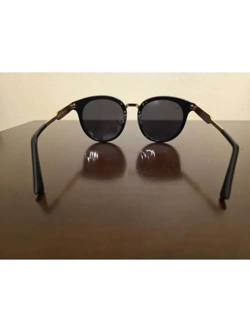 Shady Rays Oakmont Tangle Free Black Round Gold Frame Cl-20 Polarized Sunglasses